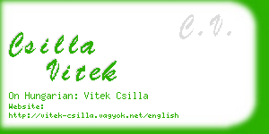 csilla vitek business card